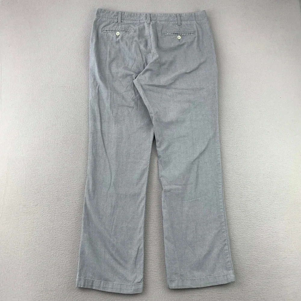 Bonobos‎ Chino Pants Mens 34x30 Gray Casual Cotton Straight Leg Trousers Career